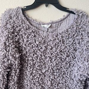 Soft and comfy, shaggy sweater, purple